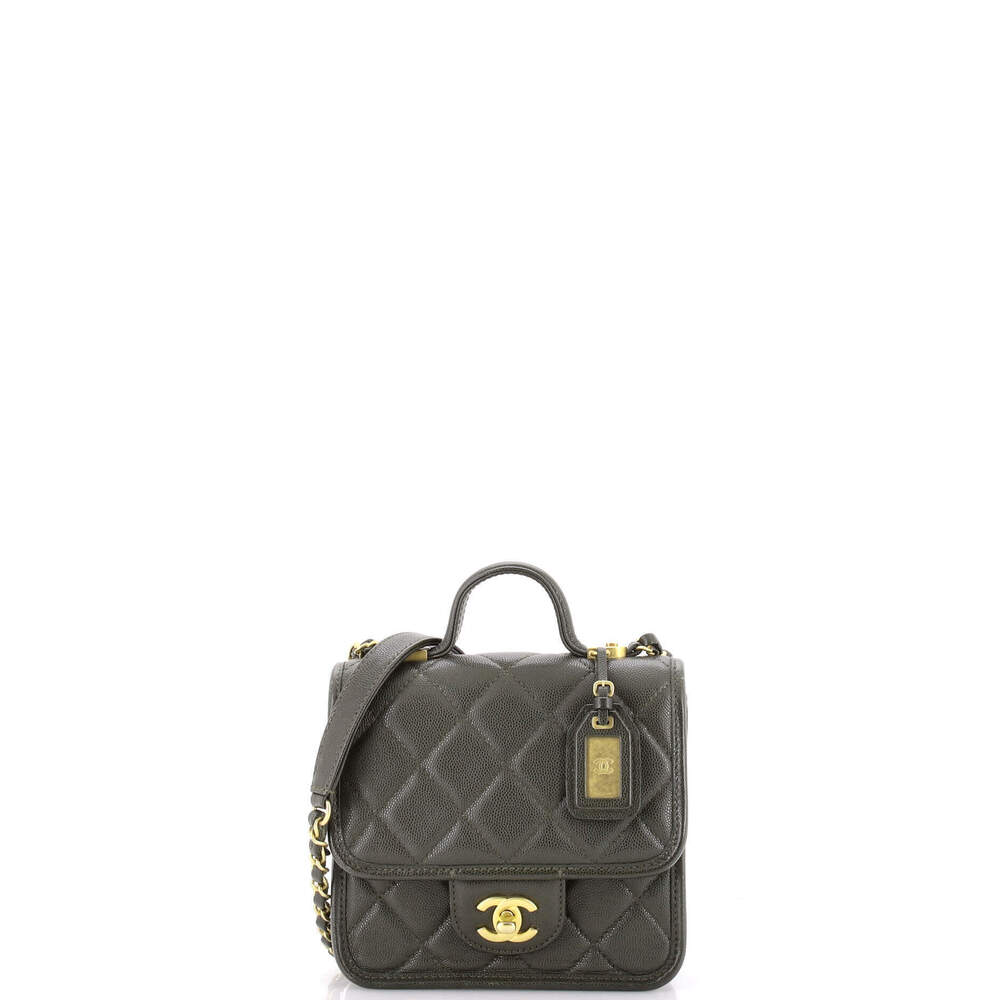 Chanel Mini School Memory Top Handle Flap Bag